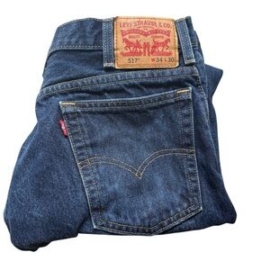 Levi's 517’s Men's Dark Blue Bootcut Jeans W34 L30 Excellent Condition